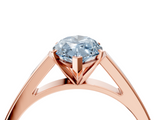Rose gold Fancy Blue Marquise  Solitaire Engagement Ring with Four-Prong Setting and Tapered Band_7