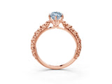 Rose gold Fancy Blue Marquise  Solitaire Floral Milgrain Engagement Ring_34