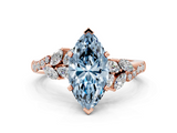 Rose gold Fancy Blue Marquise  Solitaire Marquise Twist Band with Six-Prong Setting_82