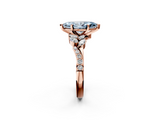Rose gold Fancy Blue Marquise  Solitaire Marquise Twist Band with Six-Prong Setting_84
