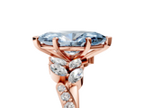 Rose gold Fancy Blue Marquise  Solitaire Marquise Twist Band with Six-Prong Setting_87