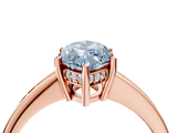 Rose gold Fancy Blue Marquise  Solitaire Pavé Band Prong Setting Ring_24