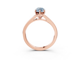 Rose gold Fancy Blue Marquise  Solitaire Pavé Band with Four-Prong Setting_74
