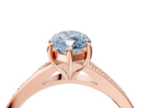 Rose gold Fancy Blue Marquise  Solitaire Pavé Band with Four-Prong Setting_75