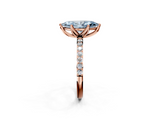 Rose gold Fancy Blue Marquise  Solitaire Pavé Diamond Engagement Ring with Four-Prong Setting_27