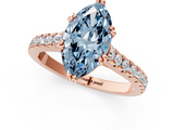 Rose gold Fancy Blue Marquise  Solitaire Pave Diamond Engagement Ring with Prong Setting_21