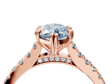 Rose gold Fancy Blue Marquise  Solitaire Pave Diamond Engagement Ring with Prong Setting_24