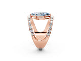 Rose gold Fancy Blue Marquise  Solitaire Split Shank Pave Diamond Ring_51