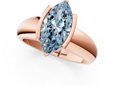 Rose gold Fancy Blue Marquise  Solitaire Tension Set Diamond Ring with Wide Band_21