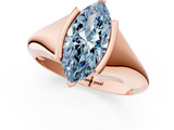 Rose gold Fancy Blue Marquise  Solitaire Tension Set Diamond Ring_21