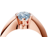 Rose gold Fancy Blue Marquise  Solitaire Tension Set Diamond Ring_24