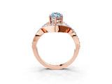Rose gold Fancy Blue Marquise  Solitaire Twist Band Pavé Diamond Engagement Ring_70