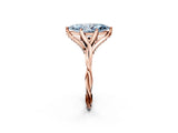 Rose gold Fancy Blue Marquise  Solitaire Twist Band Six-Prong Setting 3