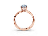 Rose gold Fancy Blue Marquise  Solitaire Twist Band with Pavé Accents and Four-Prong Setting_35
