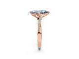 Rose gold Fancy Blue Marquise  Solitaire Twist Band with Pavé Diamonds and Four-Prong Setting_55