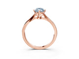Rose gold Fancy Blue Marquise  Solitaire Twist Band with Pavé Diamonds and Four-Prong Setting_56