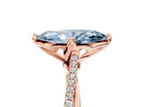 Rose gold Fancy Blue Marquise  Solitaire Twist Band with Pavé Diamonds and Four-Prong Setting_58