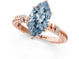 Rose gold Fancy Blue Marquise  Solitaire Twisted Band Prong Set Engagement Ring_62