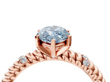 Rose gold Fancy Blue Marquise  Solitaire Twisted Band Prong Set Engagement Ring_65