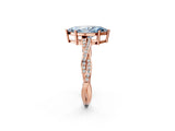 Rose gold Fancy Blue Marquise  Solitaire Twisted Pave Diamond Ring with Four-Prong Setting_26