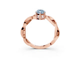 Rose gold Fancy Blue Marquise  Solitaire Twisted Pave Diamond Ring with Four-Prong Setting_27