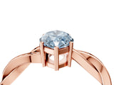 Rose gold Fancy Blue Marquise  Solitaire Twisted Pave Diamond Ring with Four-Prong Setting_28