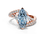 Rose gold Fancy Blue Marquise  Solitaire with Pavé Twist Band and Four-Prong Setting_57
