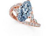 Rose gold Fancy Blue Marquise  Solitaire with Pavé Twist Band and Four-Prong Setting_58