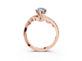 Rose gold Fancy Blue Marquise  Solitaire with Pavé Twist Band and Four-Prong Setting_60