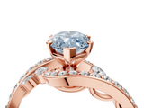Rose gold Fancy Blue Marquise  Solitaire with Pavé Twist Band and Four-Prong Setting_61