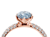 Rose gold Fancy Blue Marquise  Solitaire with Pave Band and Four-Prong Setting_7