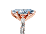 Rose gold Fancy Blue Marquise  Solitaire with Side Baguettes and Channel Set Band_47