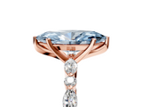 Rose gold Fancy Blue Marquise  Solitaire with Side Stones on a Pavé Band and Four-Prong Setting_28