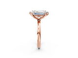 Rose gold Fancy Blue Marquise  and Emerald Cut Toi Moi Ring with Prong Setting_47