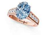Rose gold Fancy Blue Oval  Brilliant Channel-Set Solitaire Ring with Four-Prong Setting_21