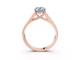 Rose gold Fancy Blue Oval  Brilliant Channel-Set Solitaire Ring with Four-Prong Setting_23