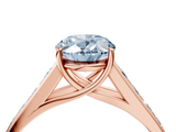 Rose gold Fancy Blue Oval  Brilliant Channel-Set Solitaire Ring with Four-Prong Setting_24