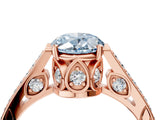 Rose gold Fancy Blue Oval  Cut Cathedral Pave Diamond Engagement Ring with Six-Prong Setting_36
