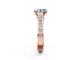 Rose gold Fancy Blue Oval  Cut Channel Set Solitaire Engagement Ring with Prong Setting_22