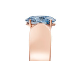Rose gold Fancy Blue Oval Cut Diamond Channel Set Solitaire Ring with Four-Prong Setting_17