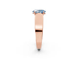 Rose gold Fancy Blue Oval Cut Diamond Channel Set Solitaire Ring with Four-Prong Setting_38