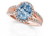 Rose gold Fancy Blue Oval Cut Diamond Halo Split Shank Engagement Ring_40