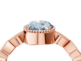 Rose gold Fancy Blue Oval  Cut Diamond Milgrain Marquise Band with Prong Setting_7