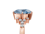 Rose gold Fancy Blue Oval Cut Diamond Ring with Side Stones and Four-Prong Setting_17