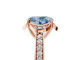 Rose gold Fancy Blue Oval  Cut Halo Diamond Ring with Channel Set Band and Four-Prong Setting_37