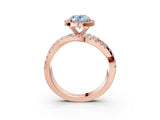 Rose gold Fancy Blue Oval  Cut Halo Split Shank Prong Setting Ring_15