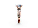Rose gold Fancy Blue Oval  Cut Pave Diamond Engagement Ring with Channel Set Band and Four-Prong Setting_22