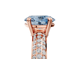 Rose gold Fancy Blue Oval  Cut Pave Diamond Engagement Ring with Channel Set Band and Four-Prong Setting_25