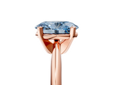 Rose gold Fancy Blue Oval  Cut Solitaire Ring with Four-Prong Setting on a Classic Band_76