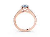 Rose gold Fancy Blue Oval  Cut Split Shank Pave Diamond Engagement Ring with Four-Prong Setting_44